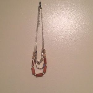 Layered peach necklace